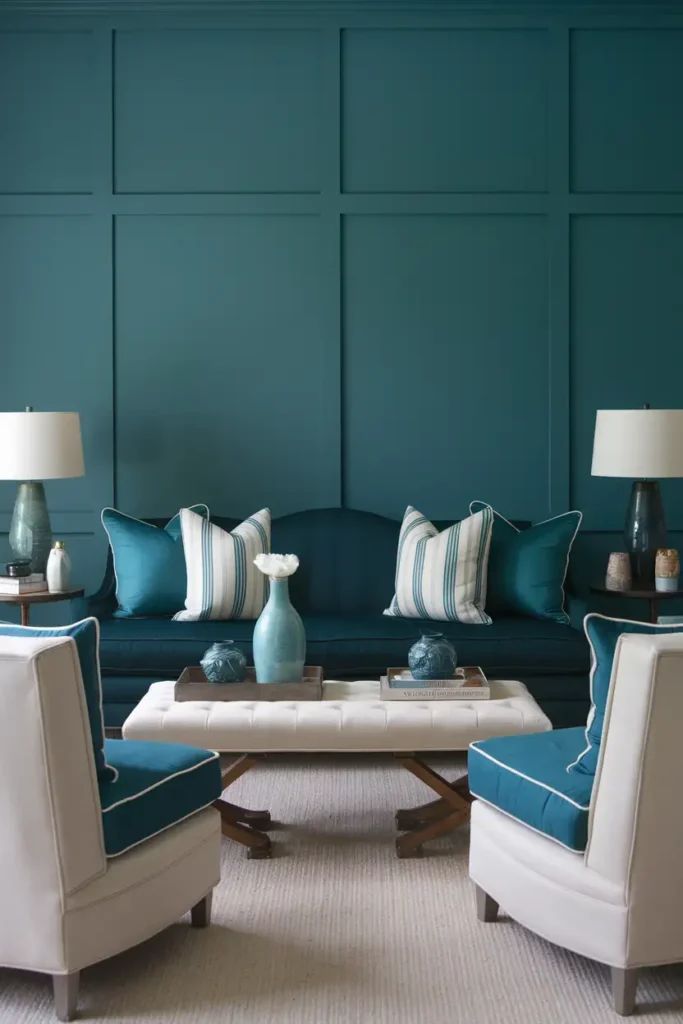 Dark Teal by Benjamin Moore-best paint colors for living room