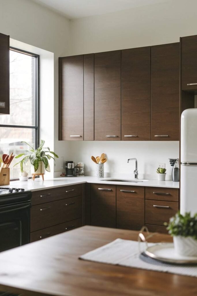 Espresso Brown-kitchen cabinet colors that hide dust