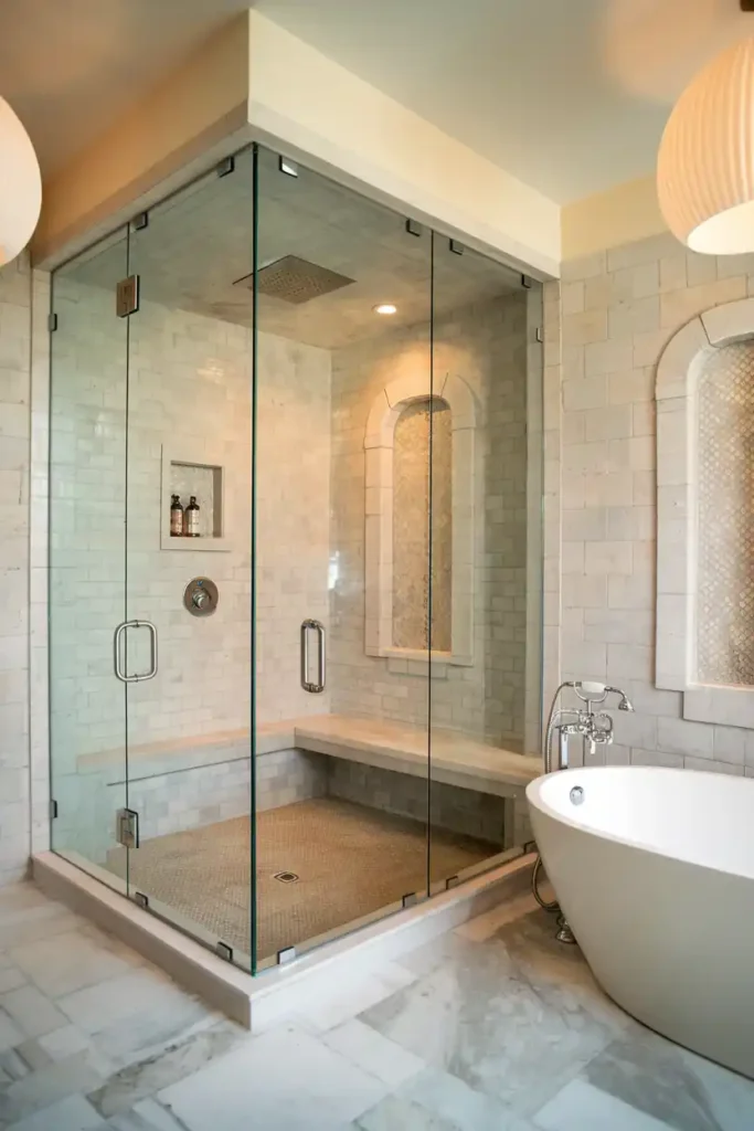 Floor-to-Ceiling Glass for an Open Airy Vibe-luxury bathroom ideas and inspirations