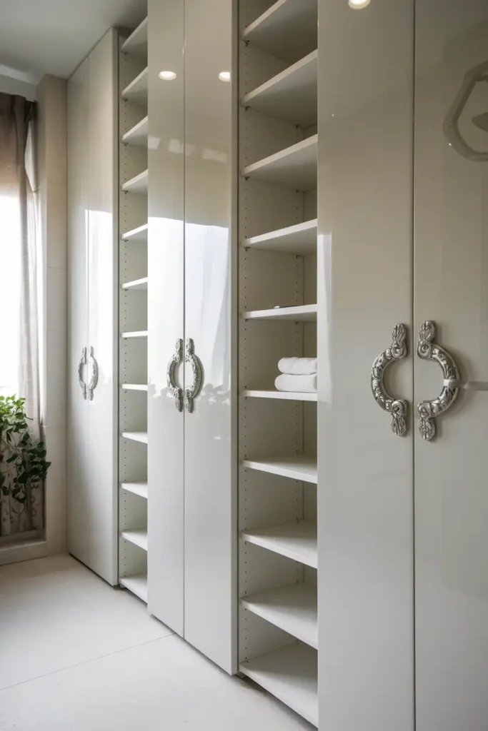 Floor-to-Ceiling Storage Towers-modern bathroom cabinet ideas