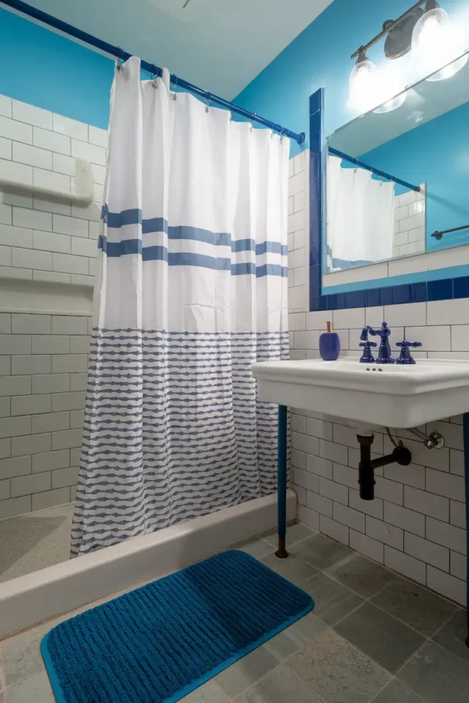 Indigo Shower Mat
