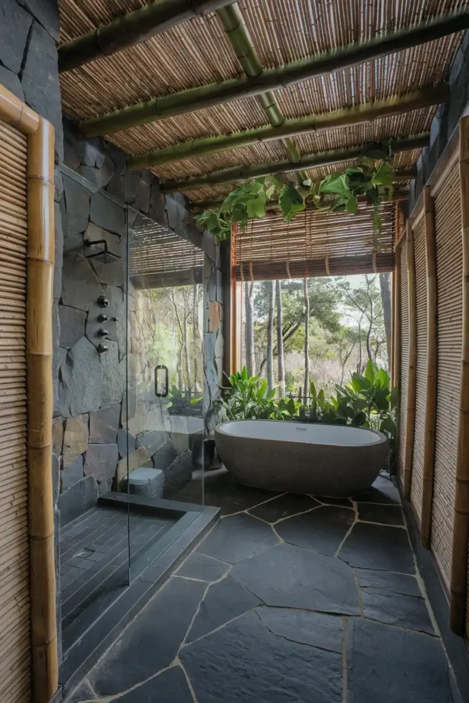 Jungle-Inspired Bathroom Escape-luxury bathroom ideas and inspirations