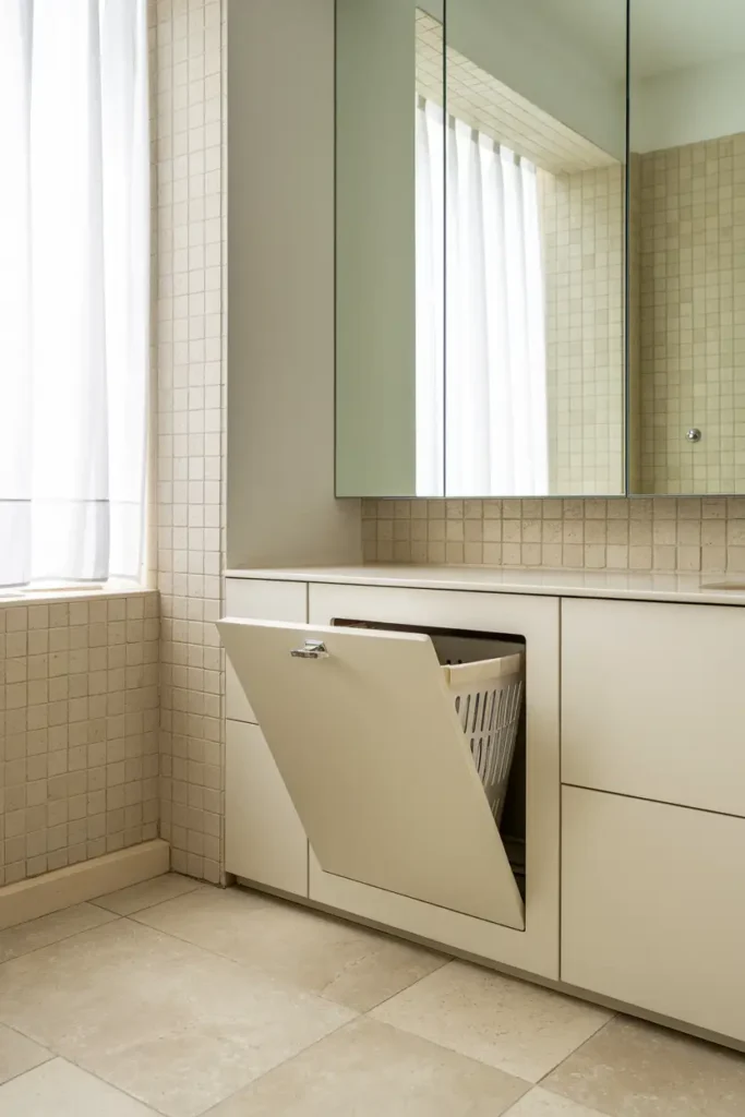 Laundry Hamper Cabinets for Hidden Functionality
