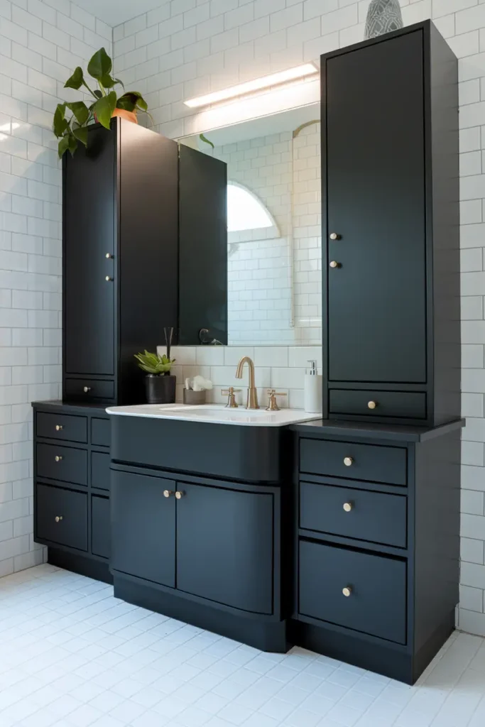 Matte Black Cabinets