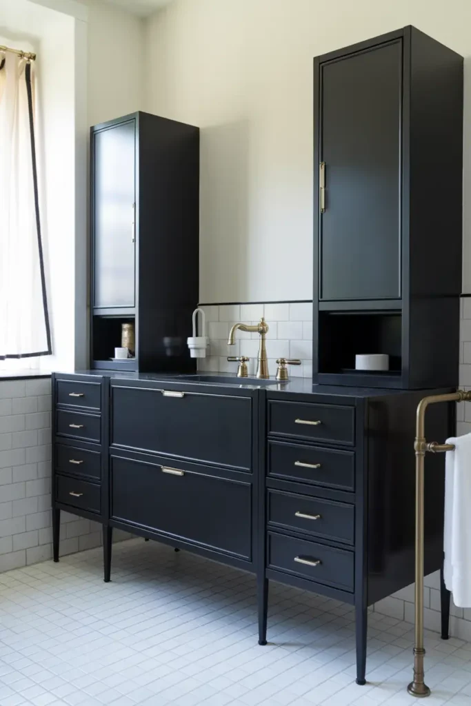 Matte Black Cabinets for Bold Drama