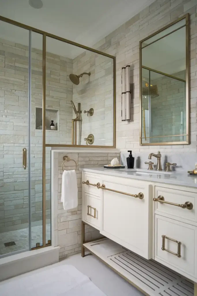 Metallic Accents for a Luxe Touch-luxury bathroom ideas and inspirations