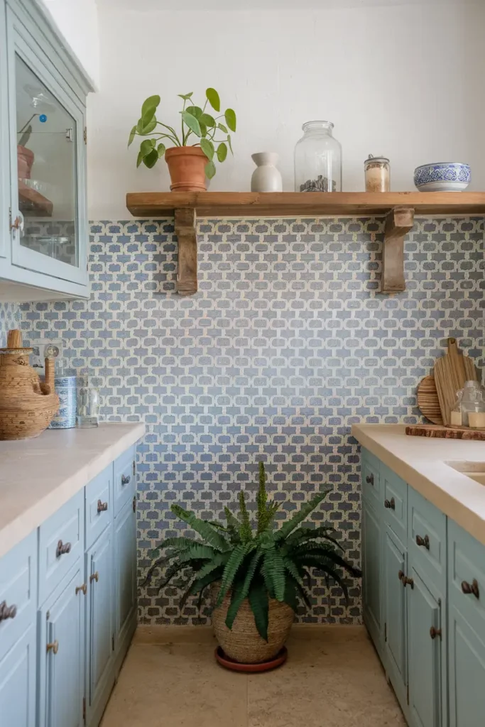 Moroccan Tile Backsplash-boho kitchen ideas