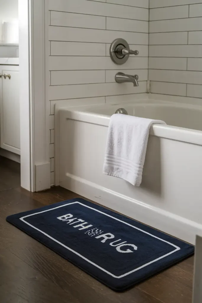 Navy Blue Bath Rug
