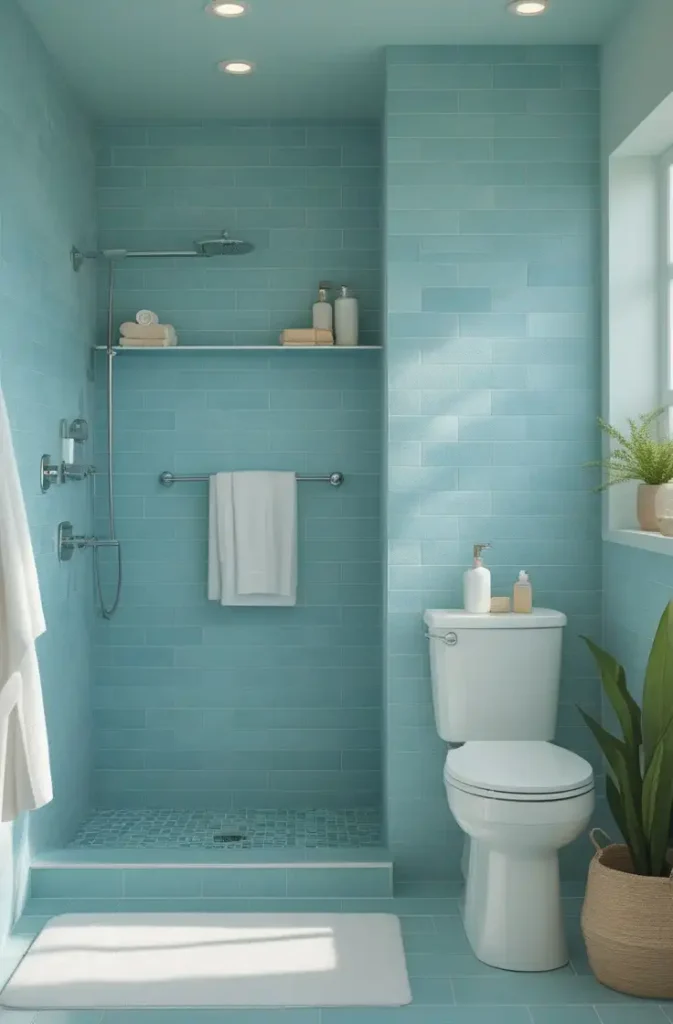 Ocean Breeze-best paint colors for a small bathroom