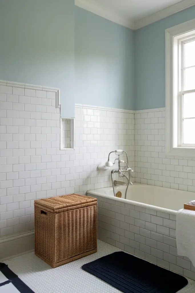 Pale Blue-calming paint colors for a relaxing bathroom