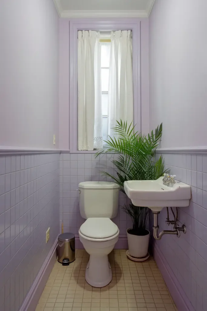 Pale Lavender-best paint colors for a small bathroom