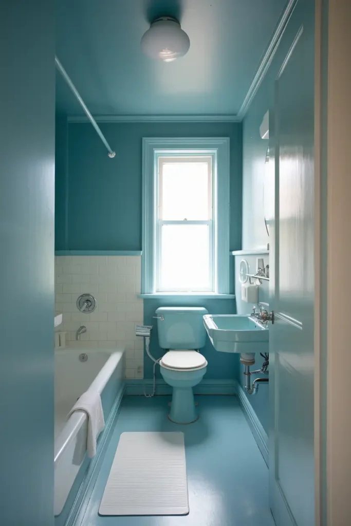 Powder Blue-best paint colors for a small bathroom