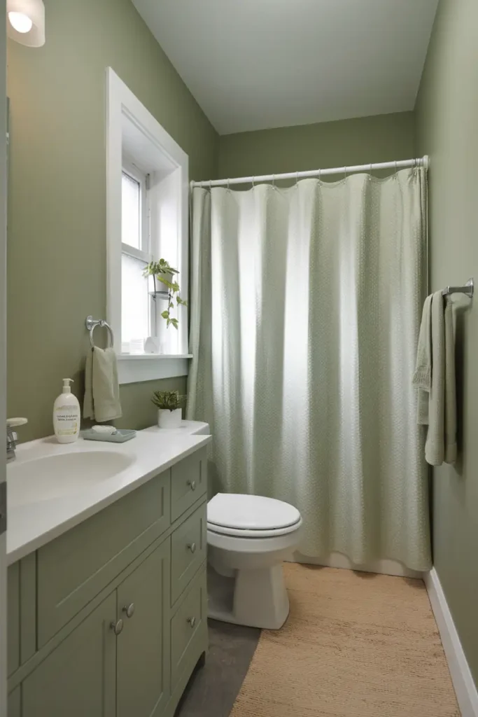 Sage Green-best paint colors for a small bathroom