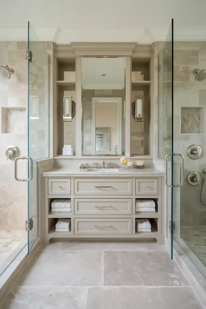 Seamless Storage to Declutter-luxury bathroom ideas and inspirations