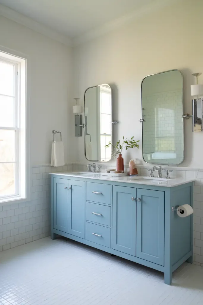 Sky Blue Vanity-cool blues for refreshing bathroom decor