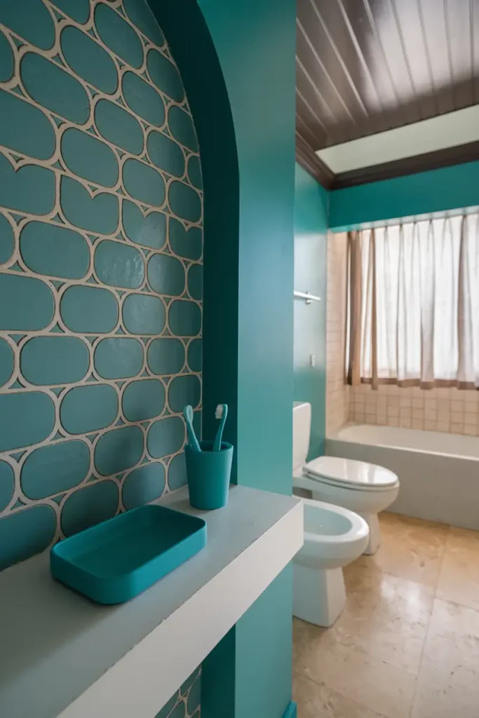 Teal Bathroom Accents