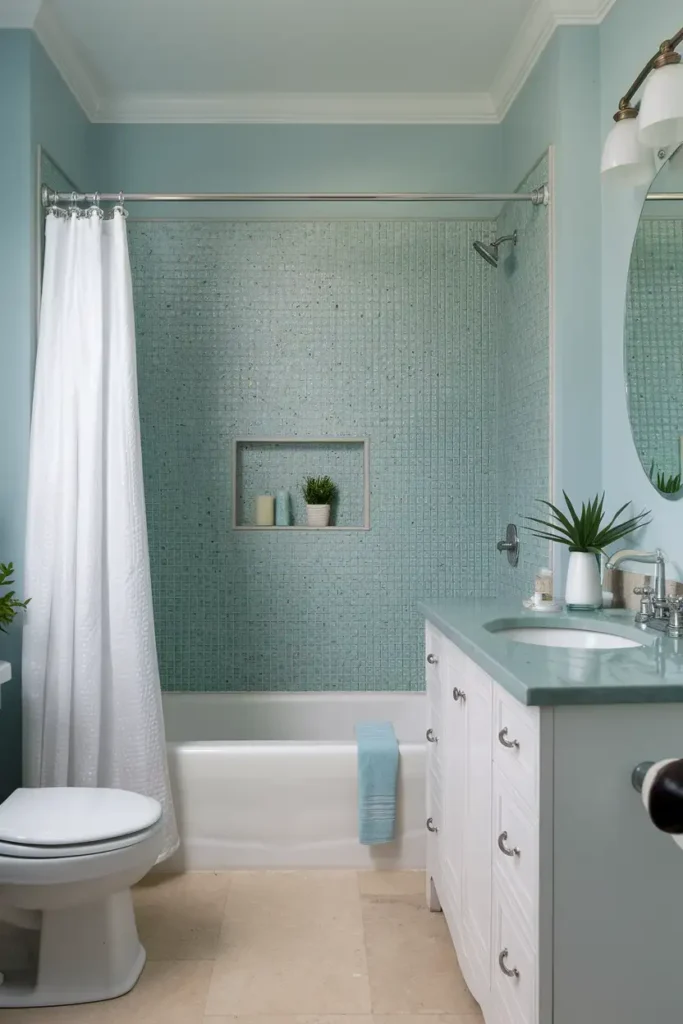 Turquoise Mosaic Backsplash
