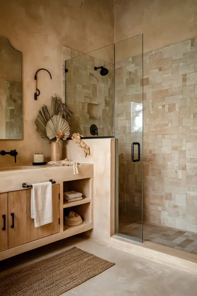 Warm Minimalism With Earthy Tones-luxury bathroom ideas and inspirations