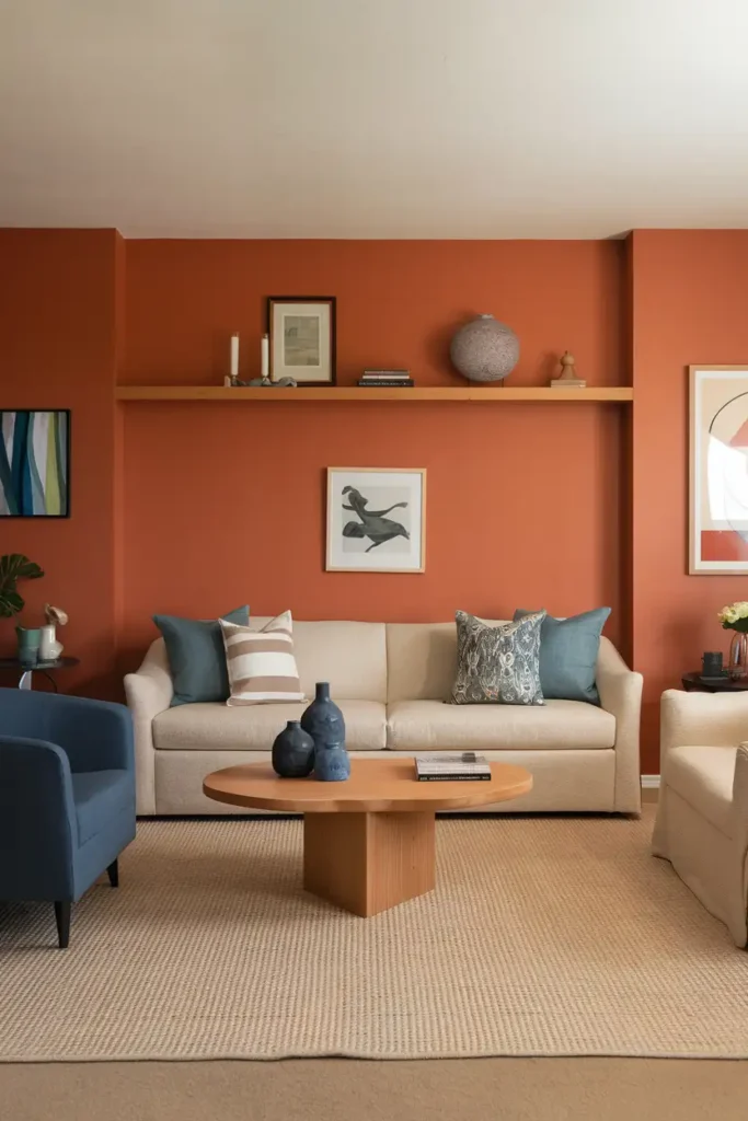 Warm Orange by Benjamin Moore-best paint colors for living room