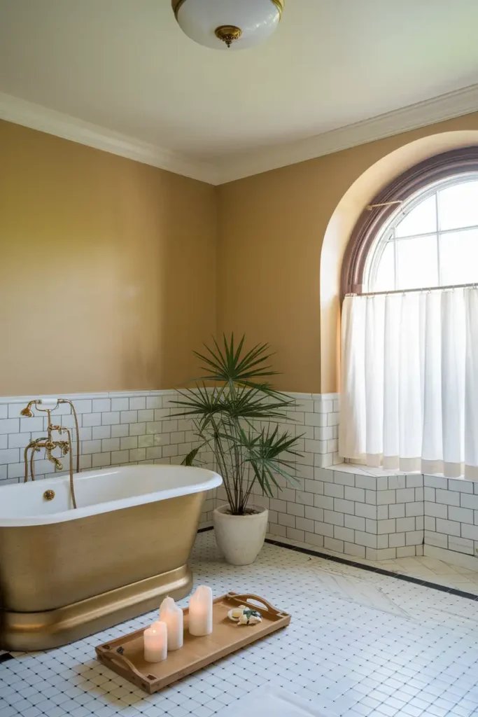 Warm Sand-calming paint colors for a relaxing bathroom