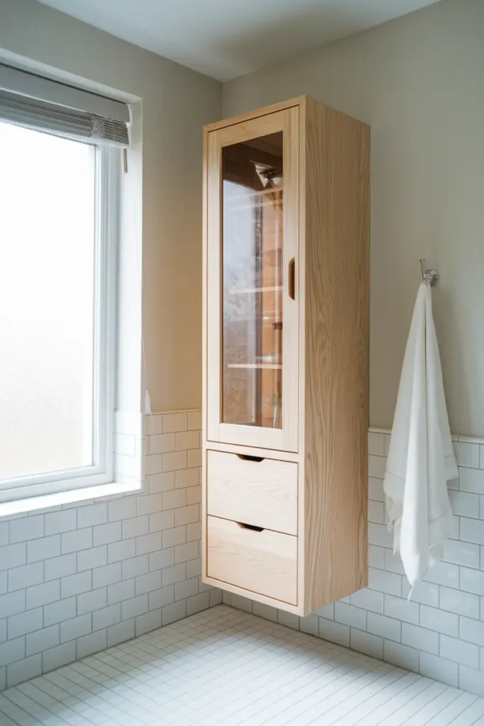 Wood-Grain Cabinets for Warmth and Texture