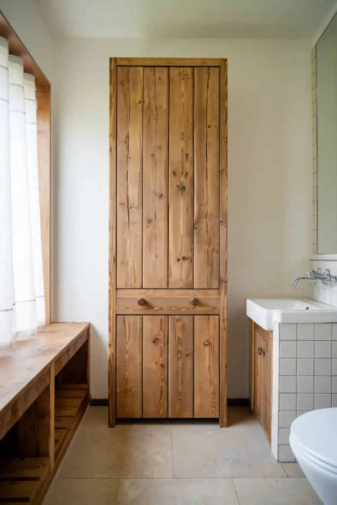 Wooden Cabinets with a Natural Finish
