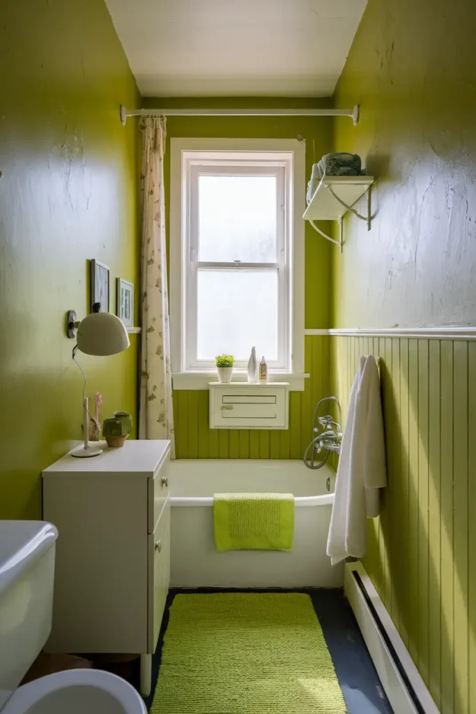 fresh lime green-best paint colors for a small bathroom