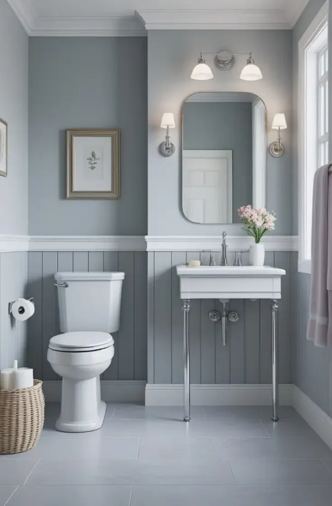 light gray-best paint colors for a small bathroom