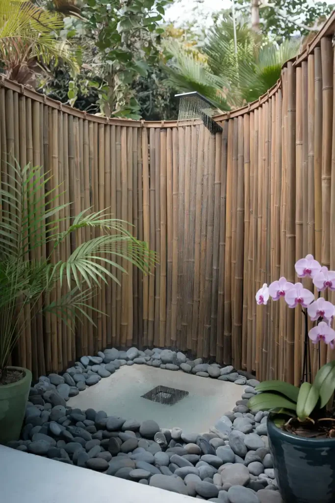 Bamboo Paradise-outdoor shower ideas