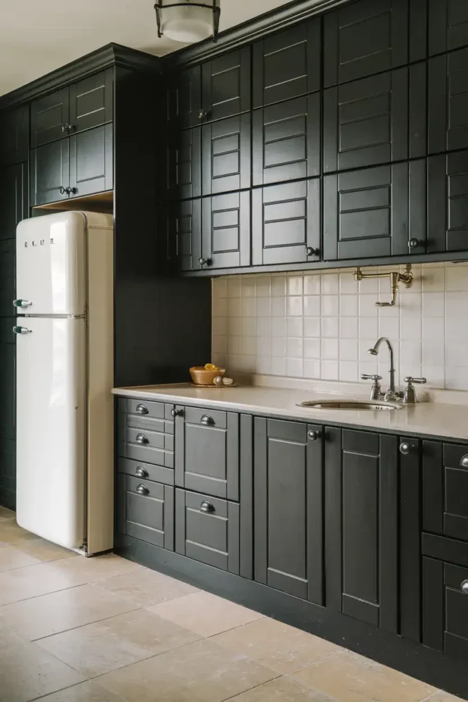 Black Shaker-Style Cabinets