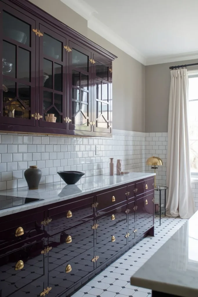Blackened Purple-best paint colors for kitchen cabinets
