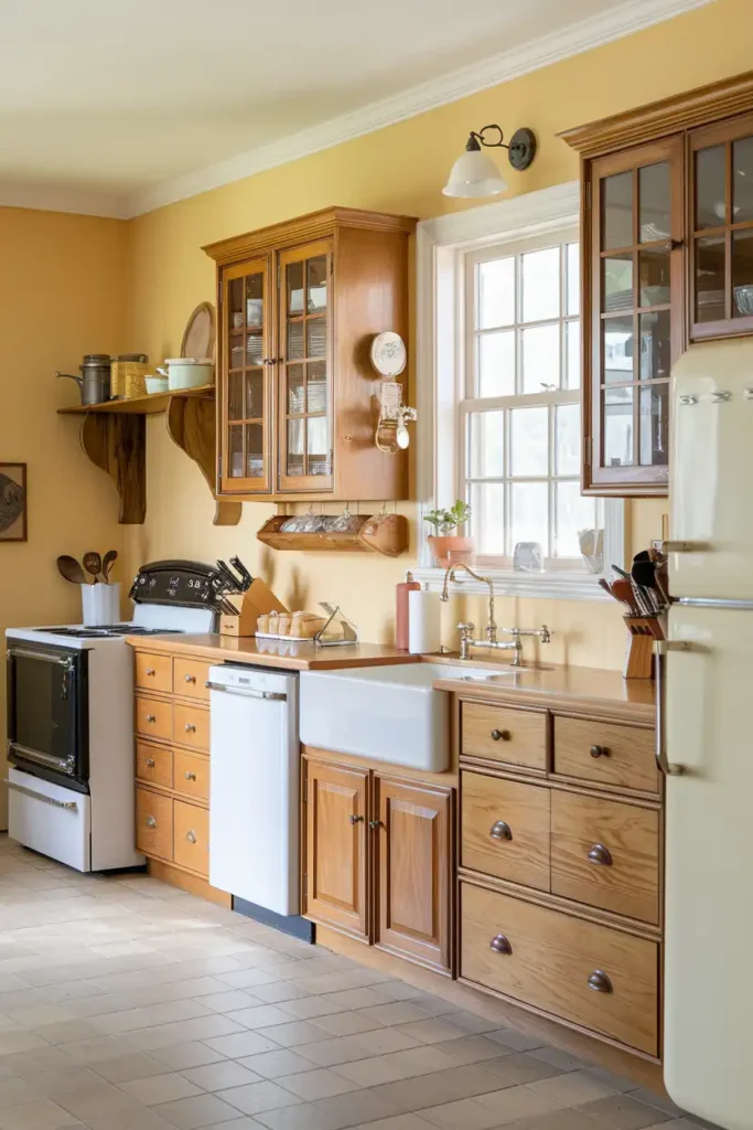 Buttery Yellow - what color to paint kitchen with honey oak cabinets
