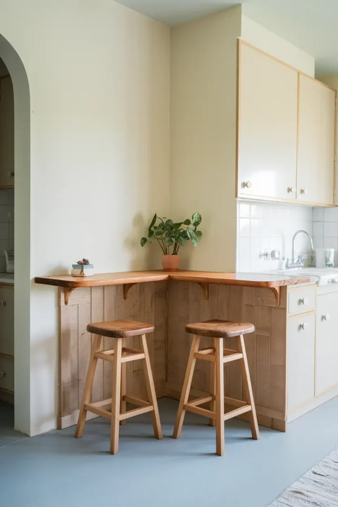 Corner Breakfast Bar-diy breakfast bar ideas