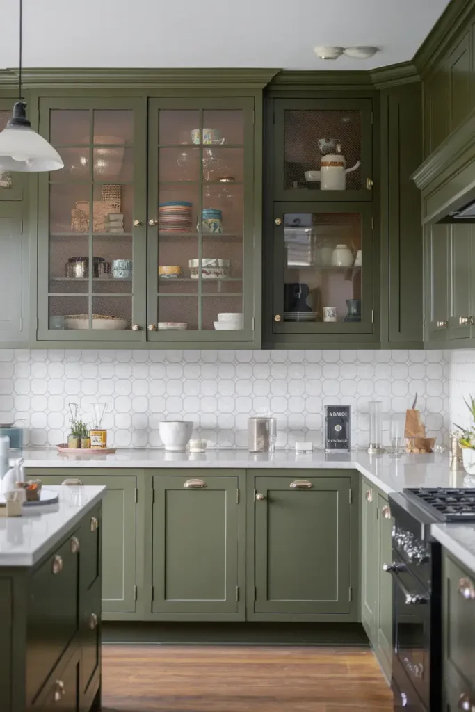 Deep Olive Green by Sherwin-Williams (Ripe Olive)-kitchen paint color ideas