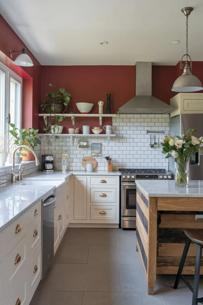 Dusty Red by Benjamin Moore (Dinner Party)-kitchen paint color ideas