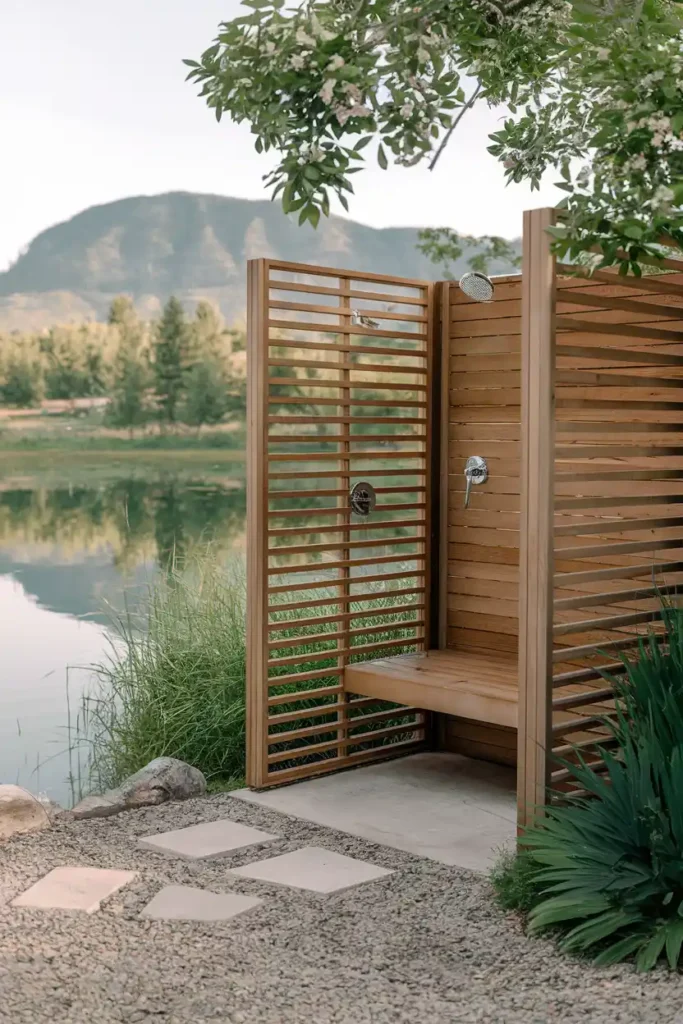 Extend Your Indoor Bathroom-outdoor shower ideas