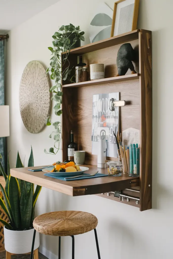 Foldable Wall-Mounted Bar-diy breakfast bar ideas