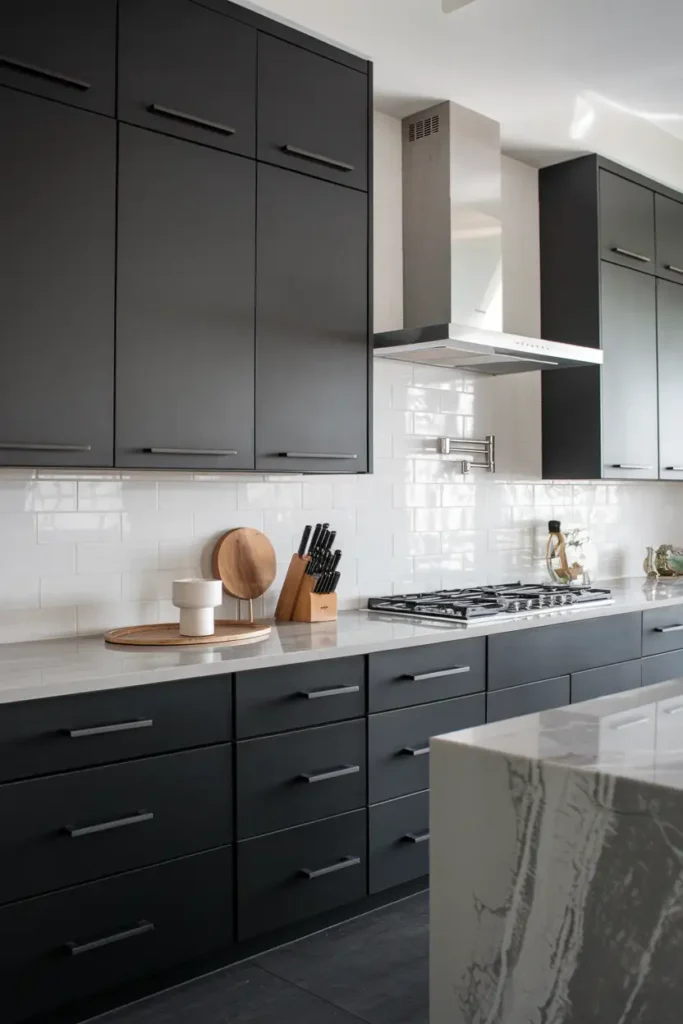 Graphite Black-best paint colors for kitchen cabinets
