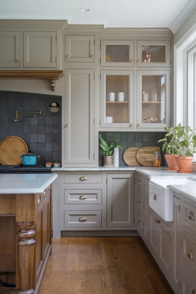 Greige (Gray + Beige)-best paint colors for kitchen cabinets