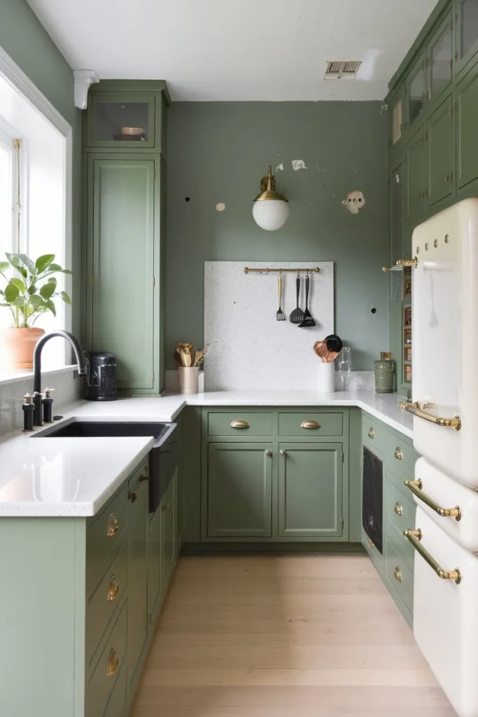 Halcyon Green by Sherwin-Williams-kitchen paint color ideas