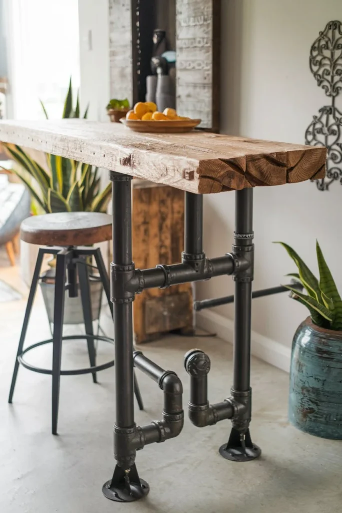 Industrial Pipe Breakfast Bar
