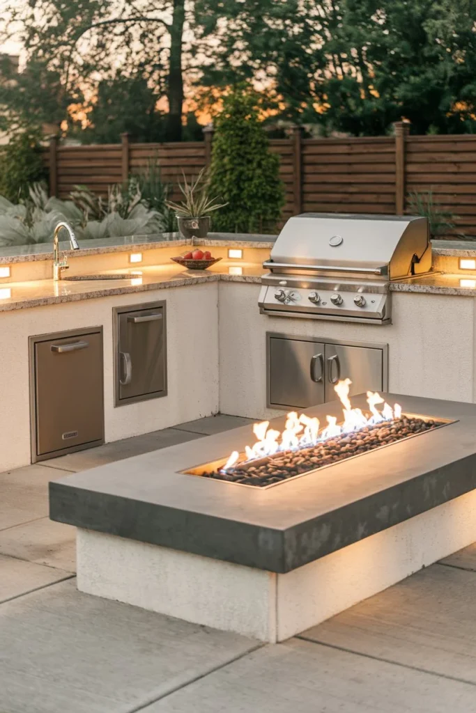 Island of Fire-outdoor kitchen ideas