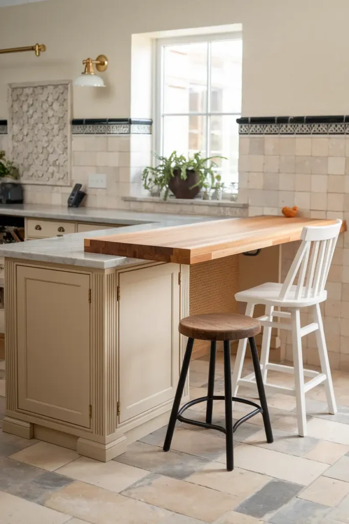 Kitchen Island Extension-diy breakfast bar ideas