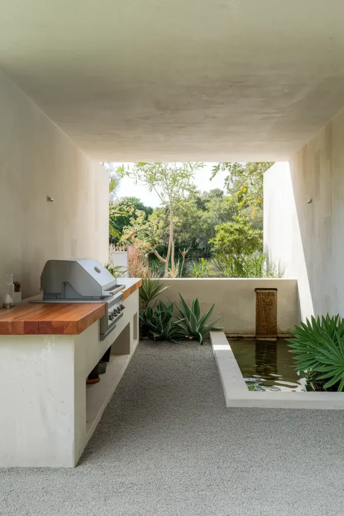 Minimalist Zen Zone-outdoor kitchen ideas