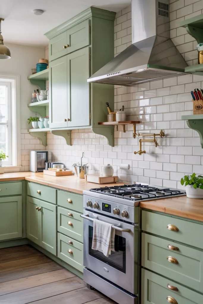 Mint Green + Subway Tiles