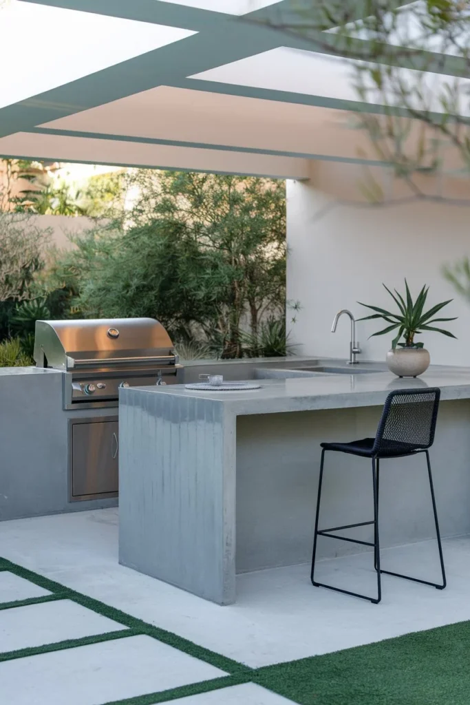 Modern Minimalism-outdoor kitchen ideas