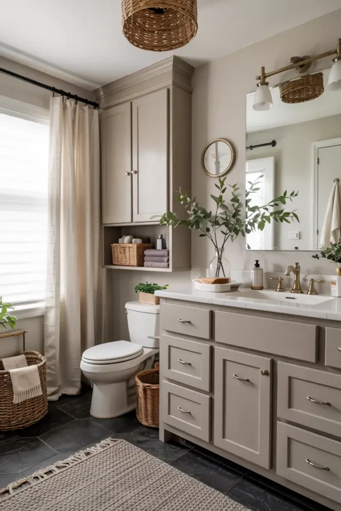 Mushroom Gray-paint colors for bathroom cabinets