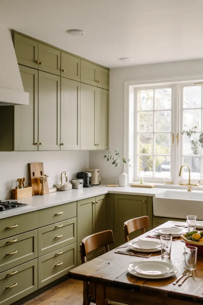 Olive Green + Crisp White