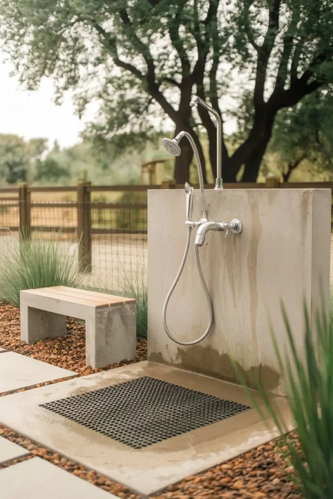 Open-Air Children's Rinse Station-outdoor shower ideas