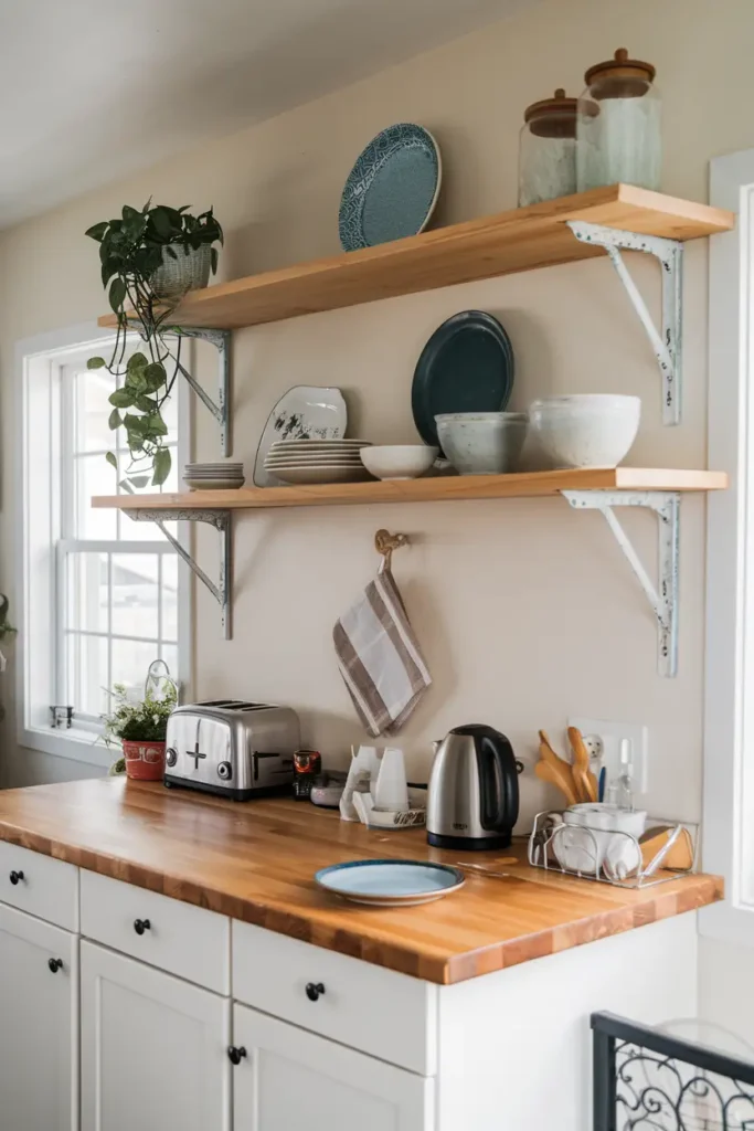 Open Shelving Combo-diy breakfast bar ideas
